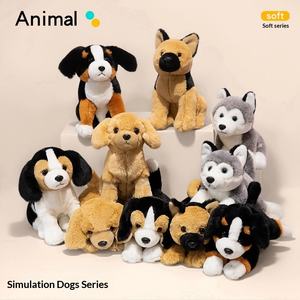 Peluche transfrontalière de simulation animale : Husky, Berger, <span class=keywords><strong>Beagle</strong></span>, <span class=keywords><strong>Chien</strong></span> de la Montagne Bernaise, <span class=keywords><strong>Petit</strong></span> Golden Retriever - Coton PP - Cadeau - Product Image 2
