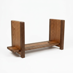 Soporte de Madera para Libros Hecho a Mano, Estante de Exhibición de Libros de Nogal Sólido, Organizador Minimalista para Oficina en Casa, Soporte Minimalista de Nogal para Libros - Product Image 1