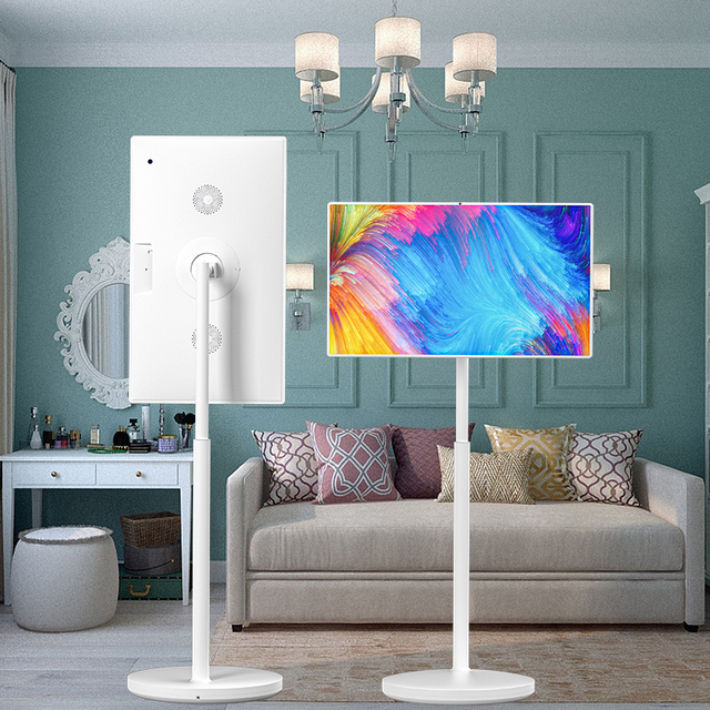 24 27 32 Inch Android 13 Indoor Standing Moveable Portable Smart Digital Touch Screen Tv Monitor for Retail Store Digital Stand