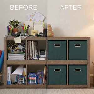 Fabric Storage <b>Cubes</b> 11inch Collapsible Storage Bins Cubby Storage <b>Baskets</b> for Organizing - Product Image 5