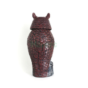 Statue de hibou Haierc Hibou solaire épouvantail dissuasif avec des yeux rouges effrayer les oiseaux pour la cour oiseau effrayer le hibou - Product Image 6