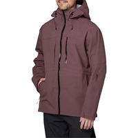 Veste de ski avec logo personnalisé OEM respirante imperméable chaude et à porter noir gris chiné rouge pour hommes