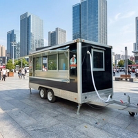 Chariot de nourriture en fibre de verre, norme HUM US AU EU, kiosque de vente ambulante, remorque entièrement équipée pour la vente de snacks, résistante à la rouille