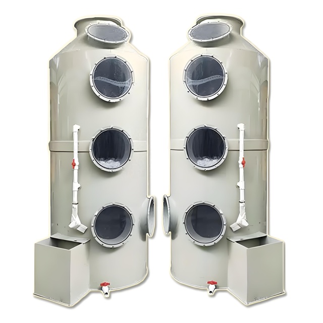 New Industrial Wet Scrubber Air Filtration Equipment for Acidic Chlorine CO2 SO2 Waste Gas Purification Spray Scrubber