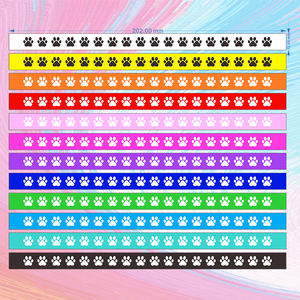 Correa de muñeca de silicona para fiesta de perro con patrón de pata de perro pulsera de goma amor perro lindo fiesta de mascotas correa de muñeca personalizable - Product Image 4