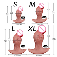 Superbe Plug Anal Réaliste Écologique Épais et Imperméable en Silicone Liquide Grand Format, Dildos Souples Effet Chair pour SM