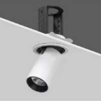 Plafonnier encastré orientable 8W 10W, projecteur extensible à angle réglable, downlights COB d'intérieur, blanc chaud, métal, 220V