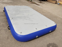 Plateforme flottante gonflable personnalisée d'usine OEM, quai de yacht, île de loisirs, pêche en mer/natation, matériau PVC, 100-500 kg
