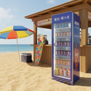 Réfrigérateur de présentation à porte vitrée CE ETL 380L, réfrigérateur à boissons économique 220V, refroidisseur de bière, vitrine réfrigérée pour magasin - Product Image 2