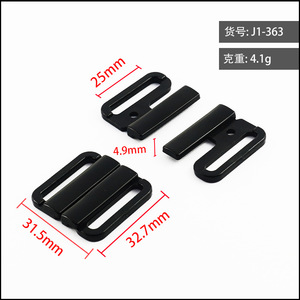 Hebillas de liberación lateral de plástico de 20 mm y 25 mm, negras, duraderas, para bolsos, resistentes al desgaste - Product Image 5