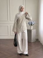 Ensemble de vêtements islamiques pour femmes musulmanes Zifeng OEM, tenue ethnique en deux pièces, haut à manches longues et jupe longue, vêtements modestes