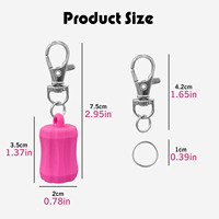 GLOSSGRL Capuchon de porte-clés pour brillant à lèvres et baume, avec pendentif et pièce décorative en métal pour téléphone portable