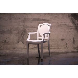 Fantasma in policarbonato 60 la100 _ bncl sedia bianca con braccioli Pallet da 16 pezzi per soggiorno - Product Image 5