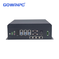 PC industriel à refroidissement par ventilateur Intel i5-8400 i3-8100, lecteur vidéo 4K, 6 ports série, boîtier d'ordinateur, support VESA, OEM usine