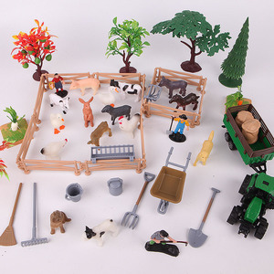 Figurines de simulation, mini-ornements faits à la main, outils agricoles miniatures, clôture en plastique, modèle de pierre, ensemble de jouets pour enfants - Product Image 1