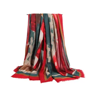 새로운 디자인 여성 가을 겨울 긴 와이드 낙서 shawls 스카프 도매