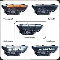 Ensemble de phares LED modifiés à 4 faisceaux bas et 6 faisceaux hauts, lampe de remplacement automobile durable pour Ford Mustang 2024