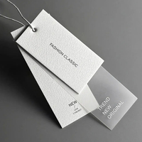 Etiquetas Colgantes Kraft Personalizadas para Prendas, Etiquetas de Papel Holográficas con Código de Barras en Relieve de Lujo, Anti-Falsificación, con Cordón para Ropa y Zapatos