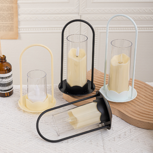 Bougie numérique à LED intégrée Cross-Border New Romantic Wedding Props Dining Table Decor Flower <span class=keywords><strong>Basket</strong></span> Candle Holder for - Product Image 2