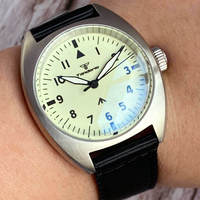 Montre tactique tout temps 36mm vert cadran lumineux complet Japon NH35 mouvement dôme saphir 200m WR