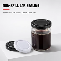 Bouchon en fer blanc hermétique anti-fuite à faible MOQ, plusieurs tailles disponibles pour bocaux en verre de conservation alimentaire domestique