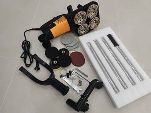 Machine à polir le béton multifonctionnelle sans poussière 110V 220V, <span class=keywords><strong>meuleuse</strong></span> à béton, 4 disques, <span class=keywords><strong>meuleuse</strong></span> à béton avec main courante - Product Image 4