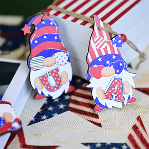 Décoration suspendue en bois pour le 4 juillet, Jour <span class=keywords><strong>de</strong></span> l'Indépendance des États-Unis, avec corde en chanvre créative, pour la décoration <span class=keywords><strong>de</strong></span> table <span class=keywords><strong>de</strong></span> fête - Product Image 4