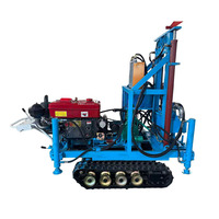 Foreuse portable à moteur diesel FY pour puits d'eau, profondeur max. 200 m, montée sur chenilles, diamètre de forage 200 mm/350 mm, 380 V, garantie 1 an