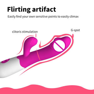 토끼 모양 진동기, 듀얼 모터, G스팟 및 클리토리스 자극, 실리콘 방수, 충전식, 다중 속도, 여성용 성인용품 - Product Image 4