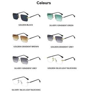 Gafas de Sol Personalizadas con Logotipo, Estilo Vintage 2025, Anti Luz Azul, Montura de Aleación, UV400, Sin Marco, Cuadradas, para Hombre y Mujer - Product Image 5