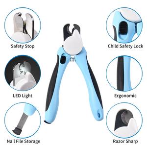 Outil de toilettage professionnel serrure de sécurité coupe-ongles pour animaux de compagnie lime et tondeuse avec poignée antidérapante et <span class=keywords><strong>garde</strong></span> de sécurité - Product Image 4