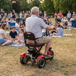 Scooter électrique ergonomique à trois <span class=keywords><strong>roues</strong></span> auto-équilibrant et confortable <span class=keywords><strong>avec</strong></span> coussin large pour concerts de jazz en plein air - Product Image 3