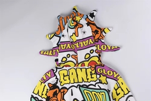 Sudadera con capucha completa para hombre, con cremallera, forro de punto, 100% algodón, de alta calidad, con estampado de dibujos animados, Glo Gang Winter. - Product Image 6