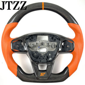 Pour <span class=keywords><strong>Ford</strong></span> <span class=keywords><strong>Focus</strong></span> MK4 Puma MK8 MK3 2019 2020 <span class=keywords><strong>2021</strong></span> 2022 2023 2024 Volant En Fiber De Carbone Forgé En Cuir Personnalisé ST <span class=keywords><strong>RS</strong></span> - Product Image 1