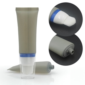 Tube souple en plastique personnalisé avec logo, vide, pour fond de teint, baume liquide, rouge à lèvres, avec tête de brosse flottante pour les soins de la peau - Product Image 1