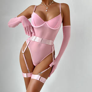 Nuova moda europea e americana rosa completo di biancheria intima stretta stretta stretta per vita biancheria intima da <span class=keywords><strong>donna</strong></span> biancheria intima Sexy - Product Image 4