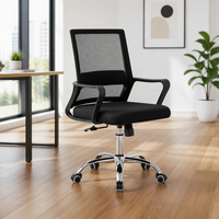 Chaise de bureau pivotante en maille avec logo personnalisé OEM ODM, siège rembourré en tissu, roulettes, mobilier de salle de réunion pour entreprise