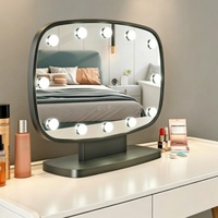 Miroir de salle de bain moderne G105023 600x240x485mm, miroir de maquillage LED à commande tactile 3 couleurs avec ampoules