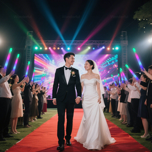 Custom LED Foam <strong>Glow</strong> Sticks 48cm Waterproof Light-Up <strong>Baton</strong> Durable Wholesale For Weddings Concerts Christmas Parties Bulk - Product Image 2