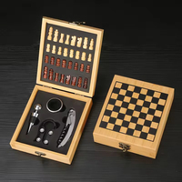 Ensemble d'ouvre-bouteilles de luxe moderne fait main avec boîte en bambou, tire-bouchon haut de gamme et accessoires pour le vin, cadeau pour les entreprises et la maison