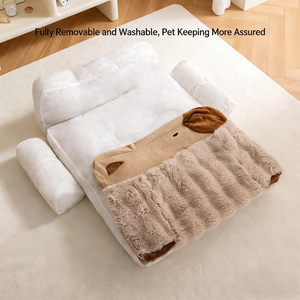 Het hondenbed is warm in de winter. Het kleine en middelgrote hondenbed is geschikt voor Bichon Frises. De bank kan worden - Product Image 3