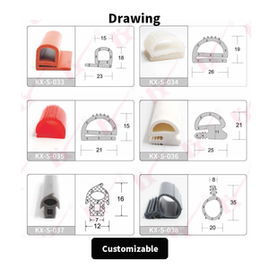 ยางซิลิโคนทนความร้อนสูงรูปตัว E สำหรับปิดขอบประตูเตาอบ - Product Image 3