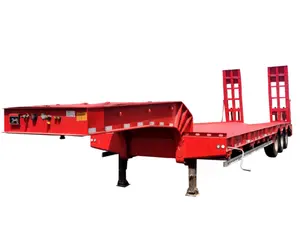 Lowbed Trailer nhiệm vụ nặng nề 3axl tải 100 tấn Máy Tri trục máy xúc giao thông vận tải lowb lowboy Trailer bán để bán nóng