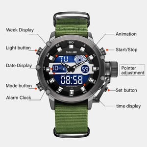 China Factory Wholesale LED Dual Display <b>Digital</b> Quartz Wrist Watch for Men Luxury Sports Waterproof <b>Calendars</b> Reloj Para Hombre - Product Image 3