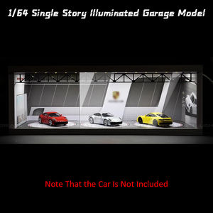 Vitrina de Exhibición para Garaje a Escala 1/64, <span class=keywords><strong>Monocapa</strong></span> Transparente con LED, Caja de Almacenamiento para Estantería, Modelos de Coches, Coleccionables de Estudio - Product Image 5