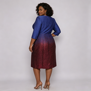 Vente d'usine : Ensembles de cérémonie pour mère de la mariée, grandes tailles, avec veste, robes en brocart et costumes pour femmes, fabriqués en Chine. - Product Image 5