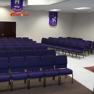 Nouveau design 21 pouces chaise d'église usine de métal de haute qualité église chrétienne Asiento de <span class=keywords><strong>la</strong></span> iglesia blanchisserie Honduras chaise pasteur - Product Image 2