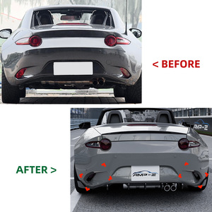 Car Stickers Rear Bumper Piano Black Carbon Fiber Texture Adhesive ABS For Mazda MX-5 Miata ND 2016+ - Product Image 3