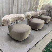Fauteuil moderne de luxe haut de gamme écologique en tissu et acier inoxydable, ensemble de canapés en éponge, chaise longue, tissu personnalisé pour salon