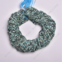 Haute qualité 2mm 3mm 4mm pierre naturelle afrique Turquoise perles à facettes pierre naturelle chaîne pierres précieuses perles en vrac